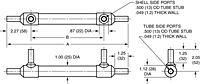 Dimensional Drawing for 23 Series Shell & Tube Heat Exchangers (00169)