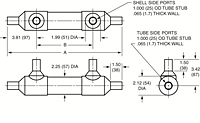 Dimensional Drawing for 54 Series Shell & Tube Heat Exchangers (00389)