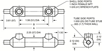 Dimensional Drawing for 54 Series Shell & Tube Heat Exchangers (00577)