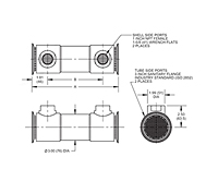 Technical Drawing Dimensions Shell Model # 02655-09, Shell & Tube Heat Exchanger - Exergy, LLC