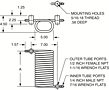 Dimensional Drawing for Tube-in-Tube Heat Exchangers (00413)